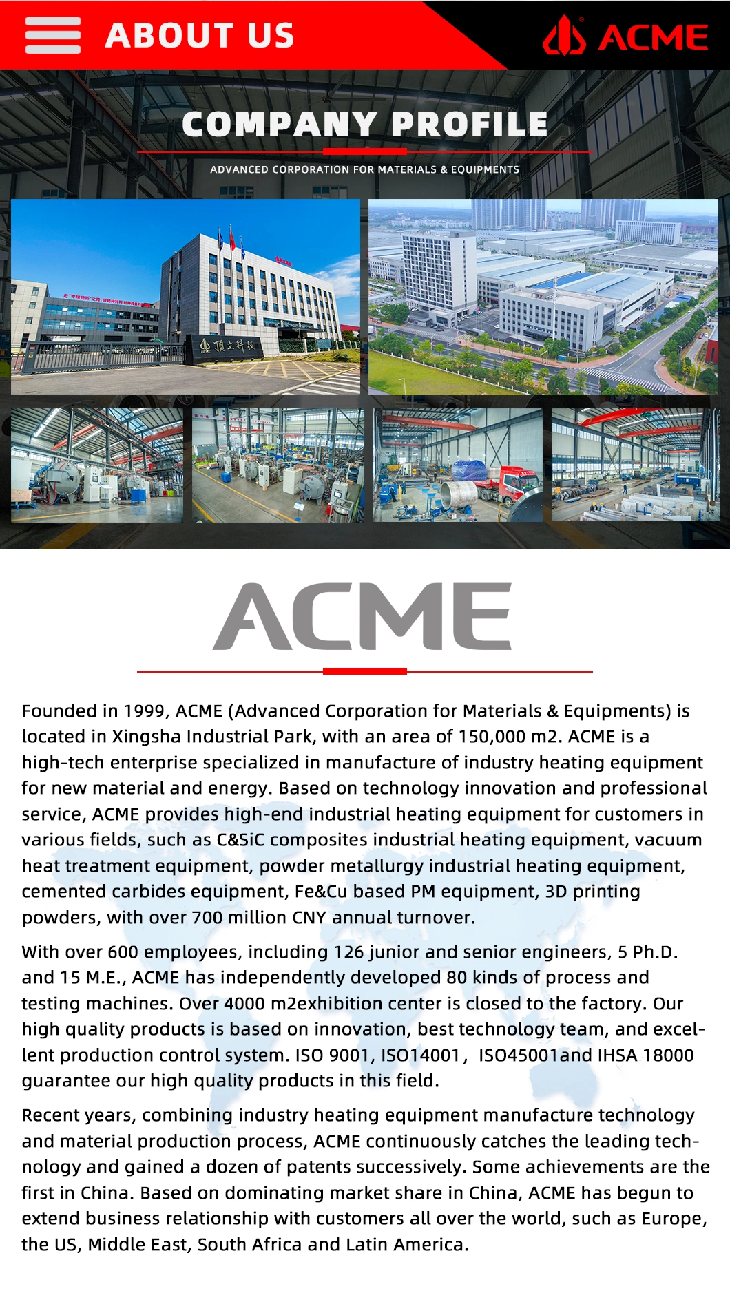 Acme Vacuum Brazing Furnace, Cab Furnace, Controlled Atmosphere Brazing Furnace